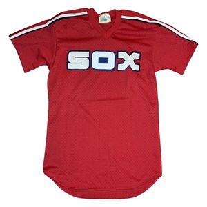 Vintage Roman Sport Chicago White Sox MLB Baseball Red Jersey Medium Embroidered
